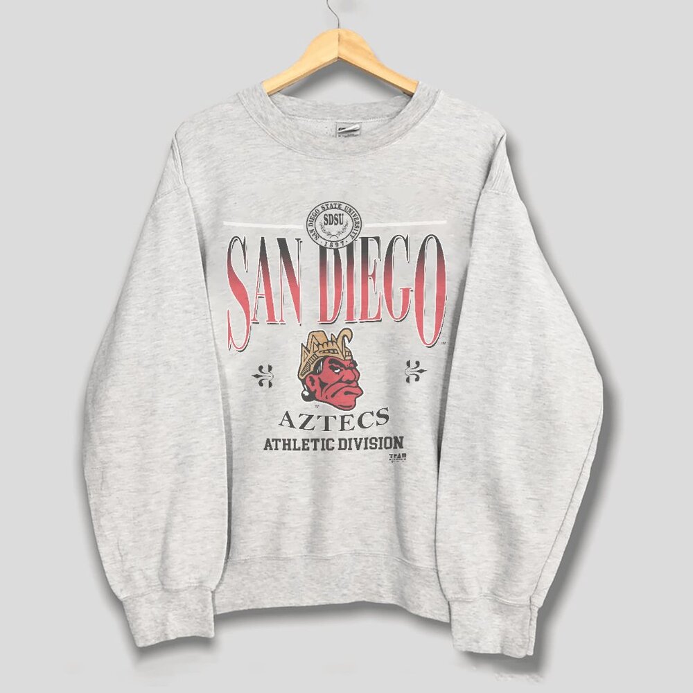 Vintage 90s San Diego State University SDSU Sweatshirt, San Diego State Aztecs